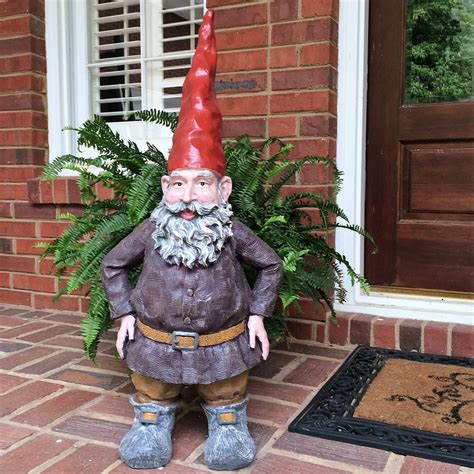 homestyles giant merlin the wizard classic old world garden gnome outdoor statue 32 h