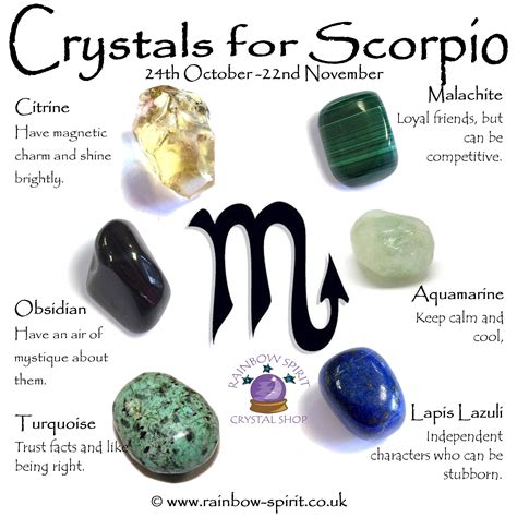 Scorpio Birthstones Crystal Set