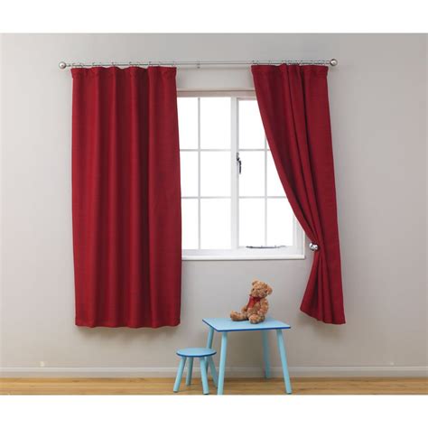 Think about short and long term styles. Kids Blackout Curtains 66in x 54in Red at wilko.com ...