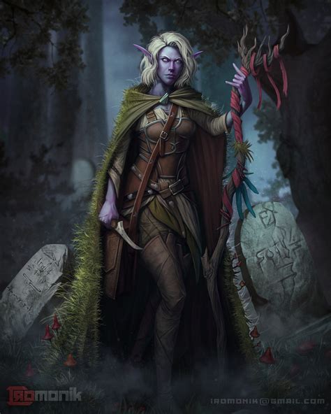 Art Drow Druid Character Art Rdnd