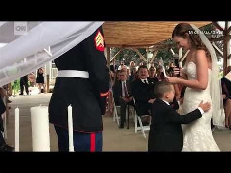 Watch Marines Son Tearfully Hug His New Stepmom As She Reads Wedding Vows TODAY YouTube