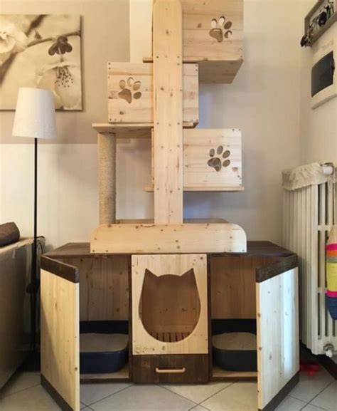 More images for arbre chat maison » 14 façons astucieuses de cacher la litière du chat en l ...