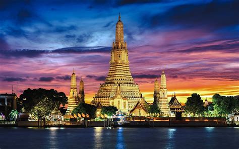 Görkemli Şafak Tapınağı Wat Arun Bangkok Yoldaolmak