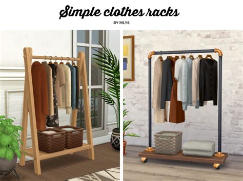Cc Sims 4 — Mlyssimblr Simple Clothes Racks Hi ♥︎ Its