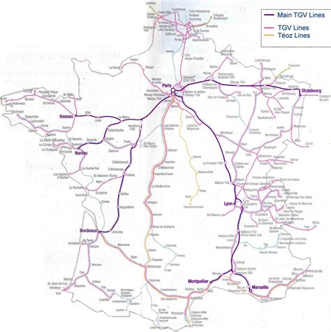 Train Map Paris Map France Map