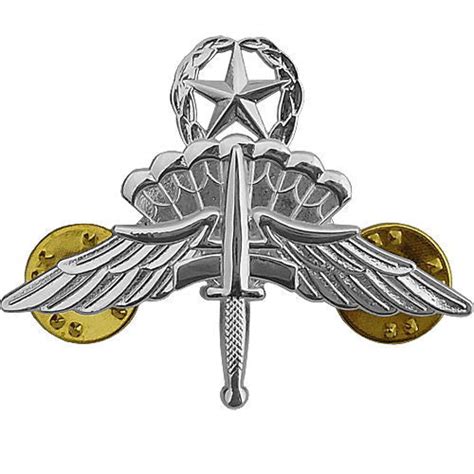 Military Free Fall Jumpmaster Parachute Halo Wings Badge Usamm