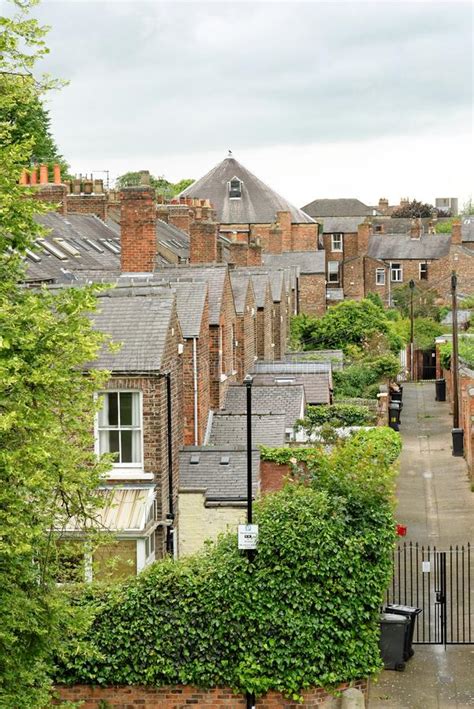 Terraced Houses In The City Centre Of York England Stock Photo Image