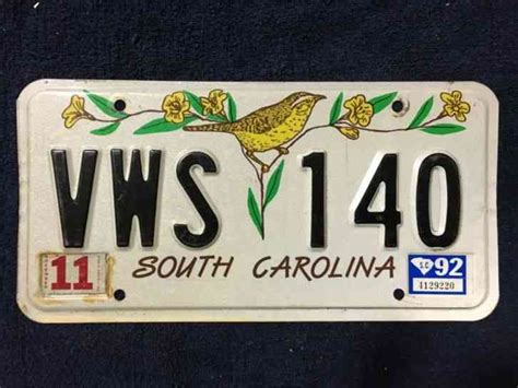 Vintage 1981 South Carolina License Plate Dixon Lee Oil Co