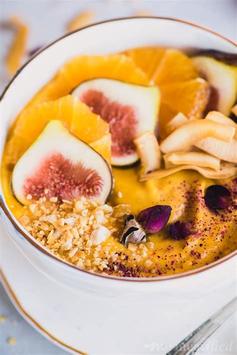 Tropical Papaya Smoothie Bowl With Ginger And Turmeric Meatified