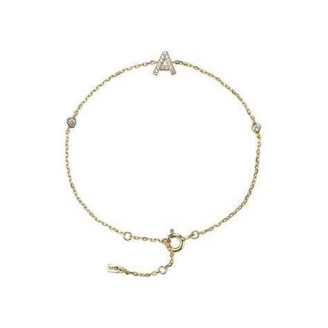 Preciosa Pulsera Con Una Inicial Decorada Con Circonitas Blancas Elige