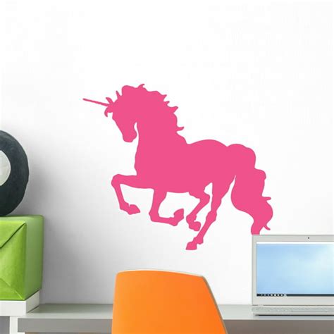 Beautiful Hot Pink Unicorn Wall Decal By Wallmonkeys Peel And Stick