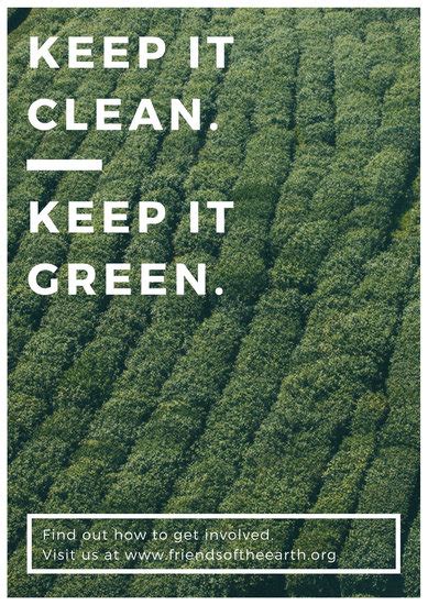 Clinton's soldiers in his environmental campaign is mr. Green Illustration Environmental Protection Poster ...