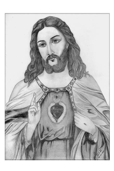 Pencil Sketch Of Jesus Face At Explore Collection