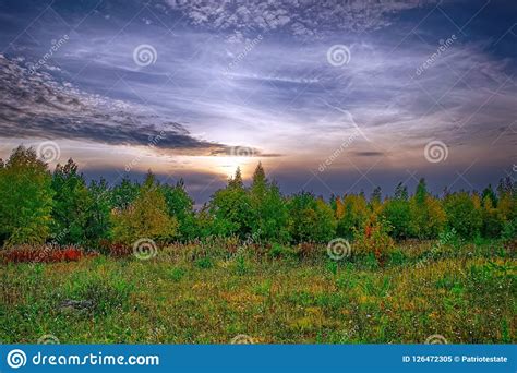 Beautiful Autumn Landscape At Sunset In The Mountains Stock Image