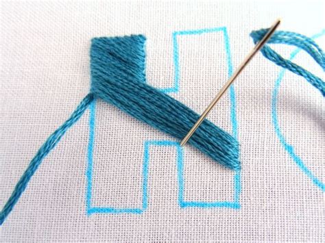 How To Embroider Large Letters By Hand Part Wandering Threads