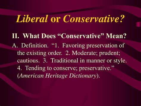 Ppt Liberal Or Conservative Powerpoint Presentation Free Download