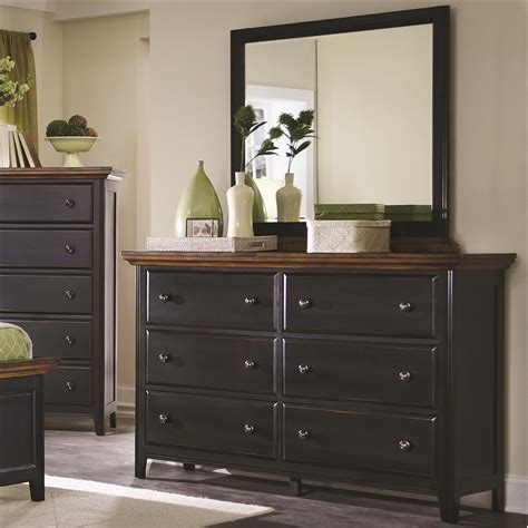 Distressing doesn't lose its edge with time. Mabel 6 Piece Bedroom Set in Distressed Black and Oak Two ...