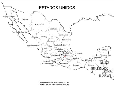 Mapa De Mexico Sin Nombres Para Imprimir Background Metros 103240 The