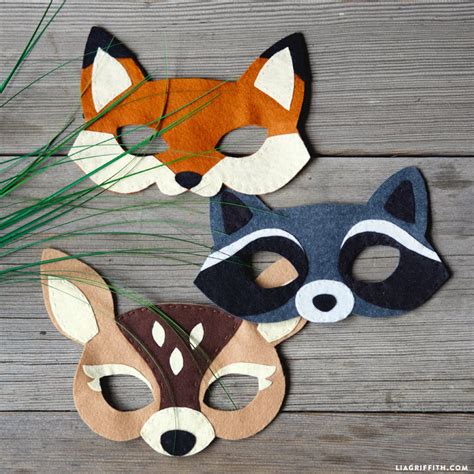Felt Woodland Masks Diy For Kids Crafts For Kids Accessoires