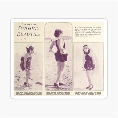 Mack Sennett Bathing Beauties Pinup Girls Flappers S Sticker By