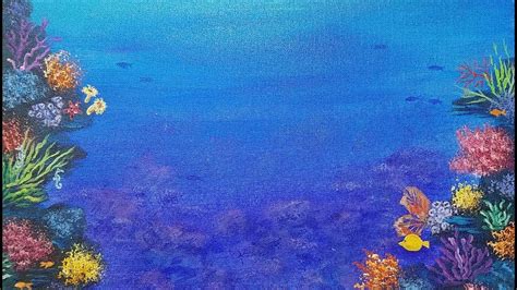 Ocean Coral Reef Acrylic Painting Tutorial Live Beginner