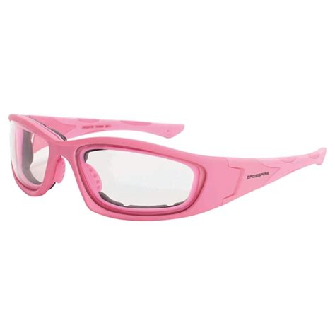 Crossfire Mp7 Safety Glasses Pink Foam Lined Frame Clear Anti Fog Lens