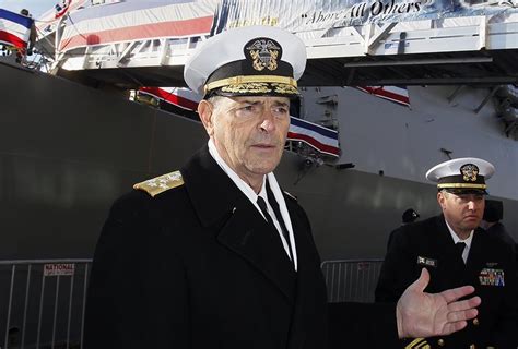 Incoming Us Chief Of Naval Operations Admiral William Moran Retires