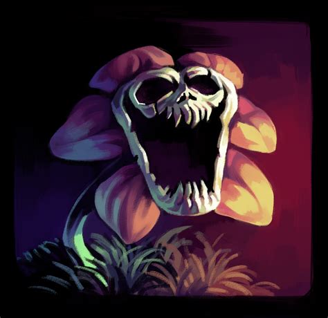 Undertale Scary Flowey Undertale Art Undertale Undertale Flowey