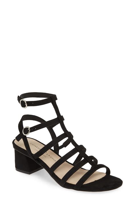 women s chinese laundry monroe strappy cage sandal size 7 m black caged sandals sandals