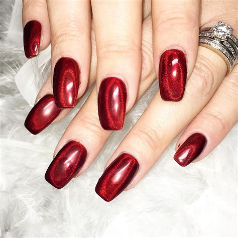 The Best Chrome Nail Ideas To Copy Stylish Belles Red Chrome Nails