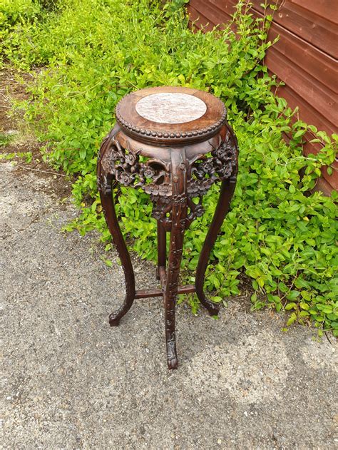 Carved Chinese Marble Top Stand 624658 Uk