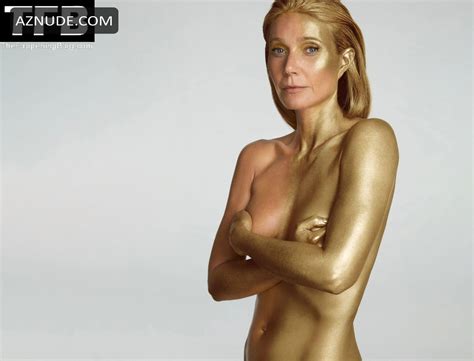 Gwyneth Paltrow Sexy Poses Naked Covering Her Body With Paint In A