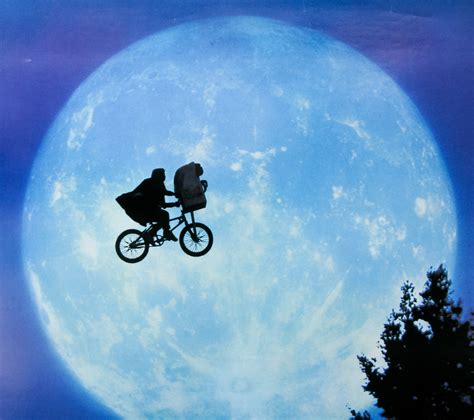 Over the moon, los gatos, ca. E.T. the Extra-Terrestrial / one sheet / bike over moon ...