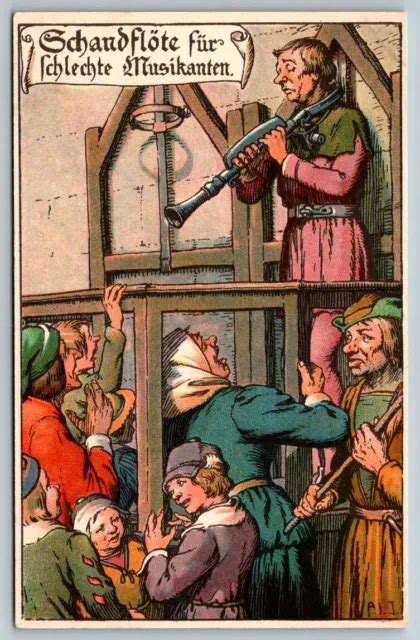 Medieval Macabre German Torture Punishment E Nister Postcard C1910 11