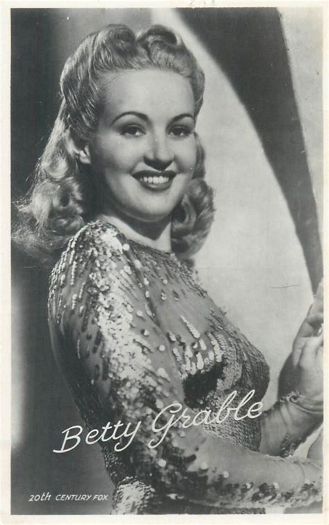 Hollywood Beauty Betty Grable Glamour Pin Up Star American Actress And Singer United States