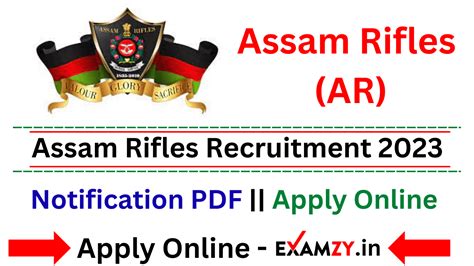 Assam Rifles Recruitment Technical And Tradesman Notification