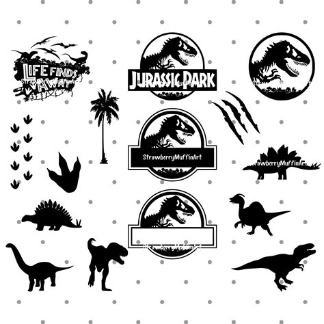 Jurassic Park Template Svg Dinosaur T Rex Svg Tyrannosaurus Etsy Israel