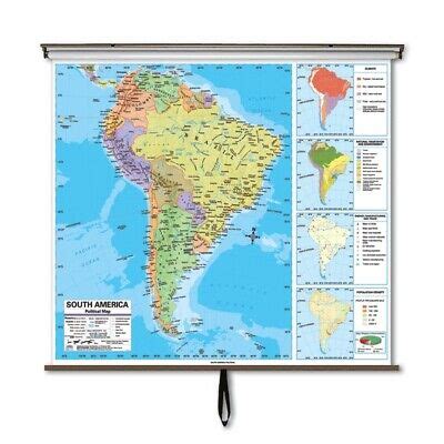 South America Advanced Political Classroom Wall Map On Roller W