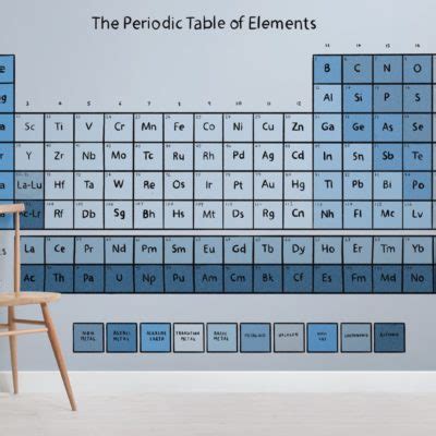 Blue Periodic Table Of Elements Wallpaper Mural Hovia Caratulas De My