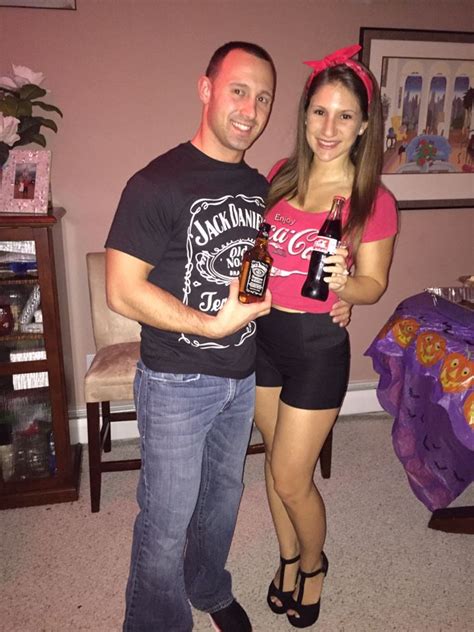 Jack And Coke Couples Costumes Easy Couple Halloween Costumes Cute Couple Halloween Costumes