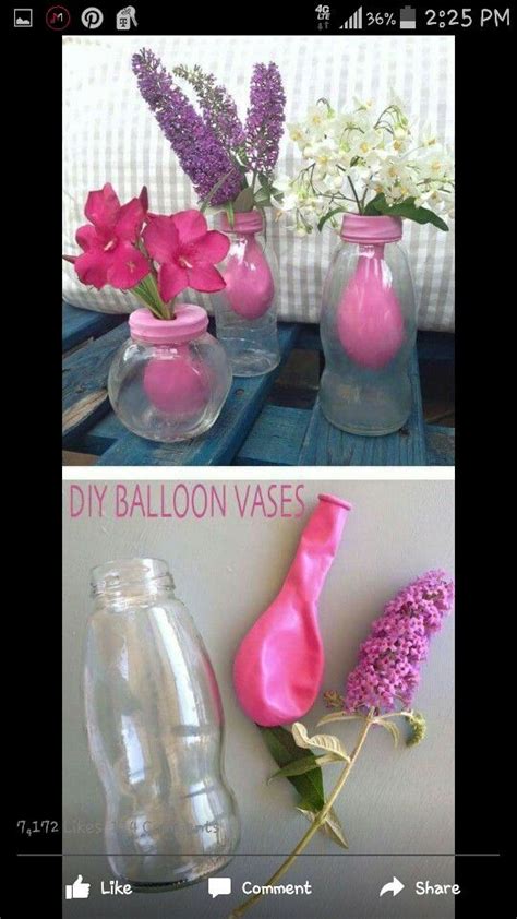 Balloon Vases Balloon Diy Crafts Balloons