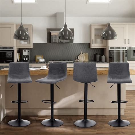 Buy Sophia William Counter Height Bar Stools Set Of Adjustable Swivel Bar Stools With Back