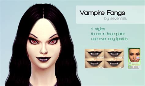 Sevenhill Sims Vampire Fangs Sims 4 Downloads