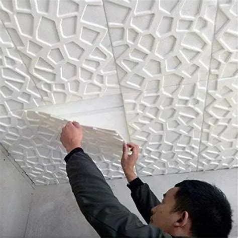 Buy Nasmodo 3d Ceiling Tiles Panel Vinyl Wallpaper Stickers Waterproof