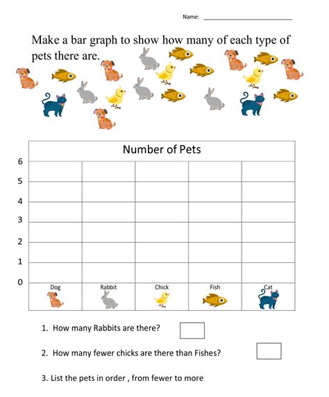 Graph Worksheets 2nd Grade Worksheets For Kindergarten