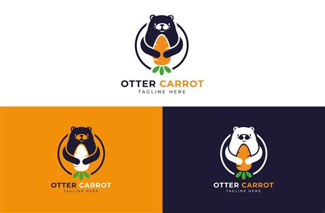 Otter Carrot Logo Design Template Graphic By Sowikotrasal · Creative