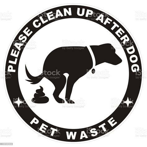 Please Clean Up After Dog Banner Vector Stock Illustration Download