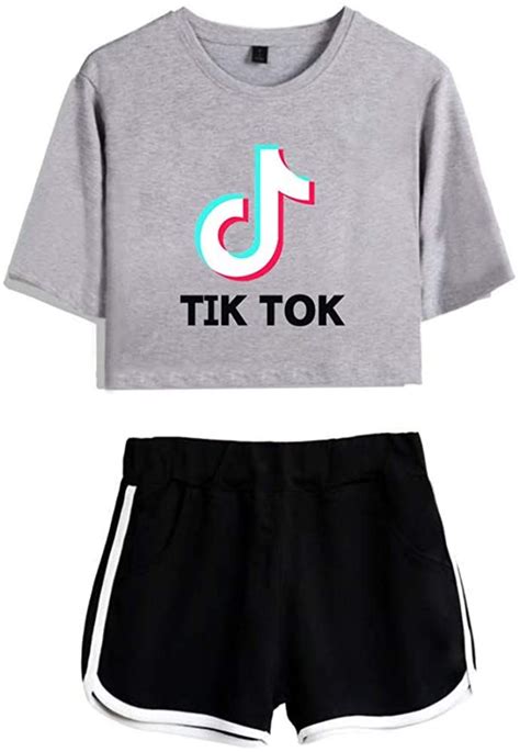 Tiktok Kids T Shirt With Shorts 2pcs Set Toddler Baby Cute