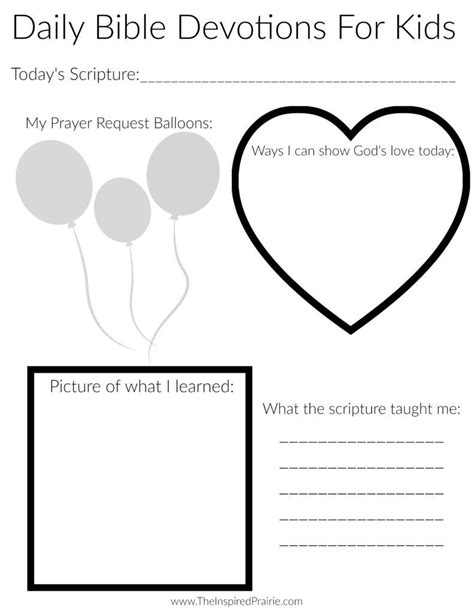 Free Printable Bible Devotional Worksheets With Images