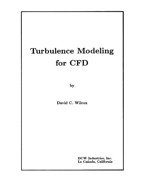 Turbulence Modeling for CFD David Wilcox Mecânica dos Fluidos
